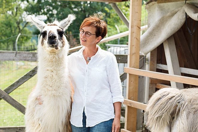 Lama Wanderung Vogtland Lamatrekking